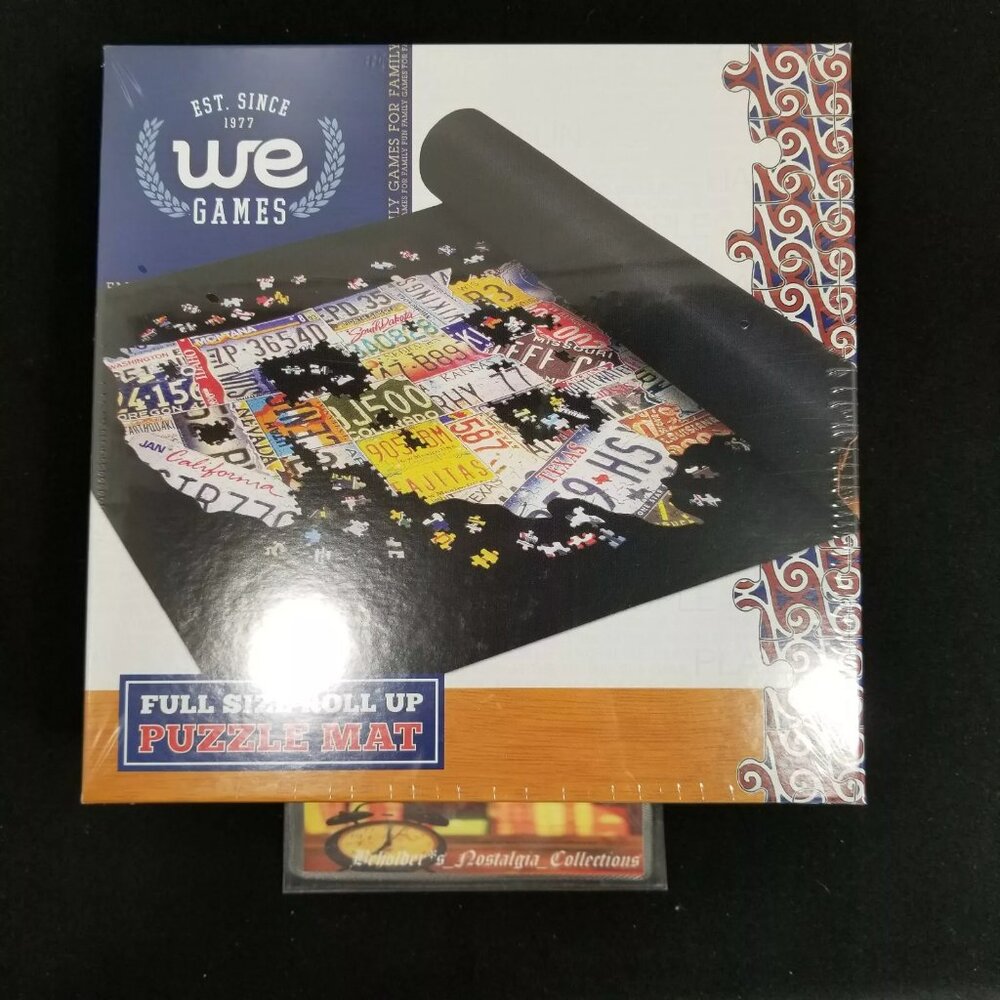 TDC Games Collapsible Puzzle Roll-Up Felt Mat 36" x 30" - Black - NEW Boxed